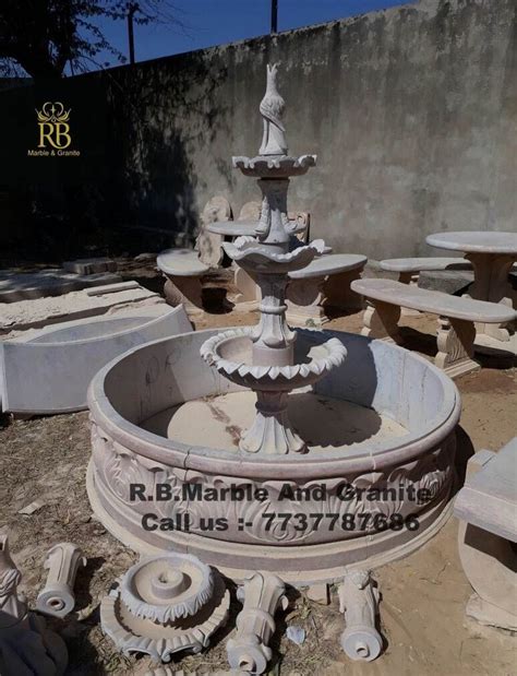 Marble Yellow Sandstone Water Fountain At Rs In Makrana Id