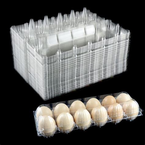 Amazon 50PCS Egg Cartons Cheap Bulk Clear Plastic Egg Cartons For