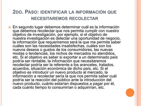 Pasos Para Una Investigacion De Mercado PPT