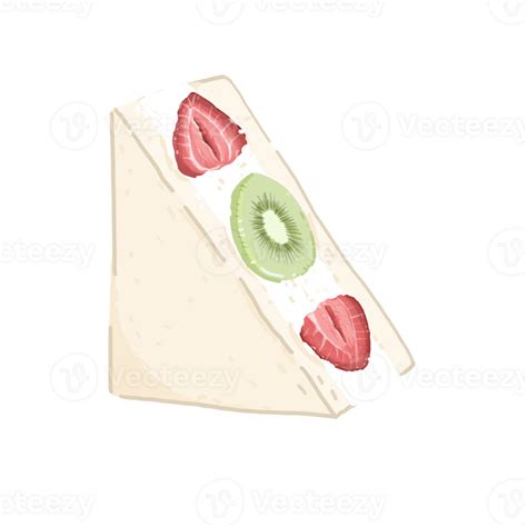 Japanese Fresh Fruits Sandwich Png