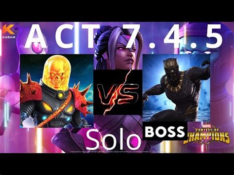 Mcoc Act 7 4 5 Boss Solo Cgr Vs Killmonger YouTube