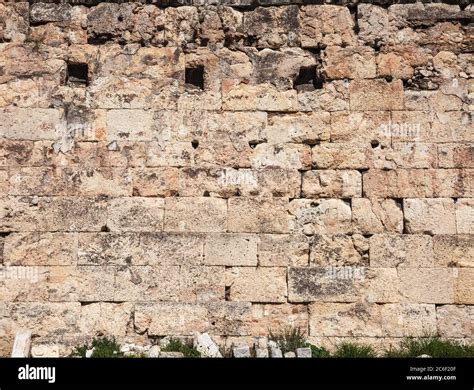 Antique Stone Temple Wall Texture Stock Photo Alamy