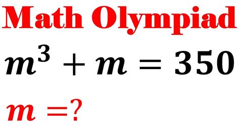 Olympiad Mathematics M M A Nice Algebra Problem Solving