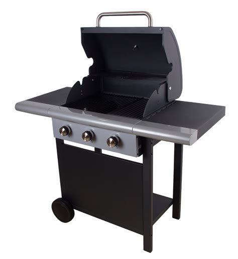 Three Burners Kamado Grill For Outdoor Use Gas Barbecue Grills With Two Big Wheels Gas Bbq