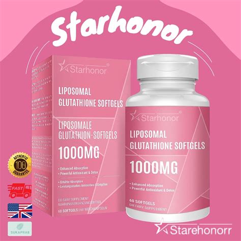 พร้อมส่ง Starhonor Liposomal Glutathione Softgels 1000mg Reduced Starhonor Glutathione