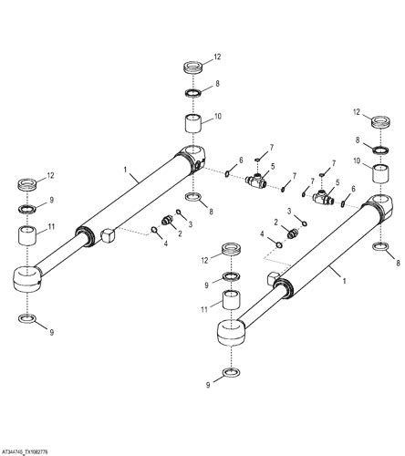 544K LOADER FOUR WHEEL DRIVE Steering Cylinders And Fittings