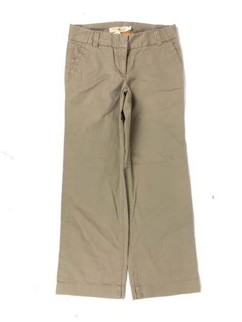 J Crew Sz 6r Chino Classic Twill Women Stretch Khaki Long Pant Ebay