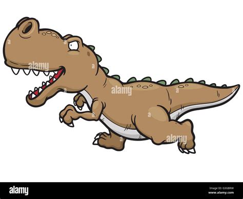 Vector illustration of cartoon dinosaur running Stock Vector Image ...