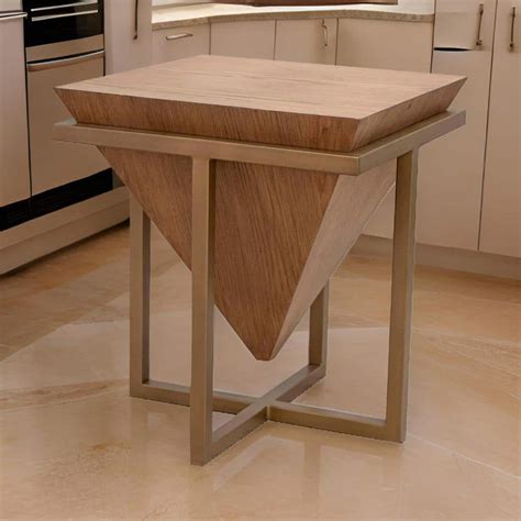 Benjara 22 75 In Brown And Gold Rectangle Wood End Table With Metal