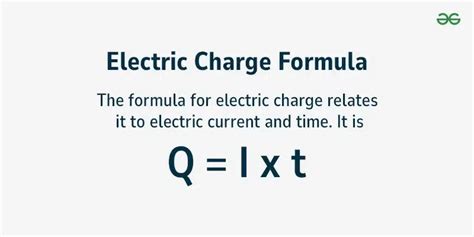 Electric Charge Formula