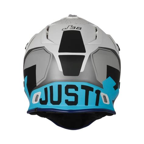 JUST1 J38 KORNER LIGHT BLUE WHITE MATT - MotoGo