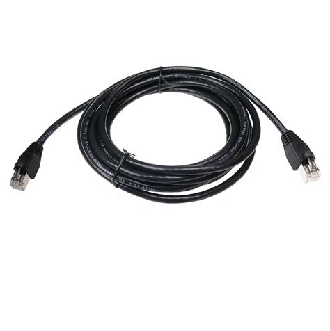 NTW 15 Cat6a Snagless Shielded STP Network Patch Cable Black