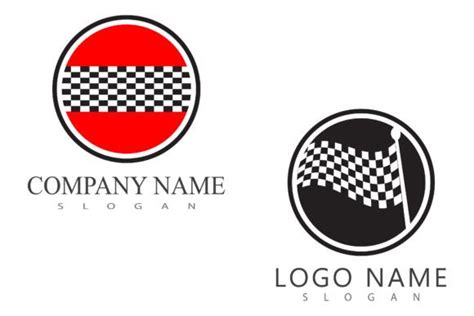 Race Flag Logo Vector Design Graphic By Redgraphic Creative Fabrica