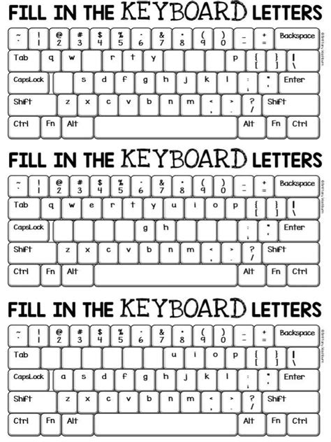 Four Different Types Of Keyboards With The Words Fill In The Keyboard