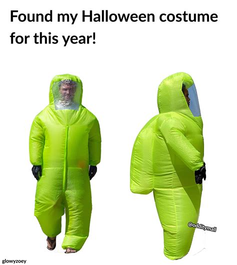 An inflatable hazmat suit costume : OddityMall