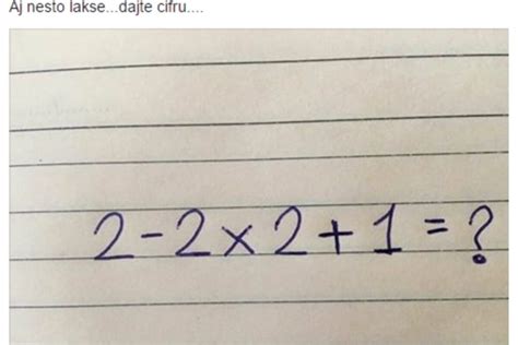 DA LI JE REALNO Ovo je matematički zadatak za osnovce koji je ZBUNIO