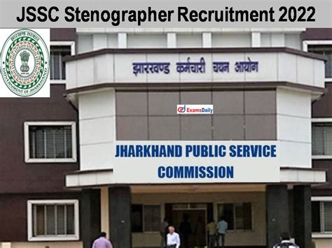 Jssc Stenographer Recruitment Out Vacancies Salary Rs