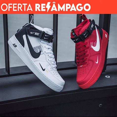 Tenis Botinha Airforce Tm Masculina Low Cano Medio Shopee Brasil