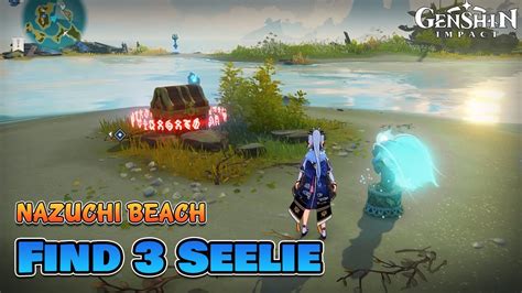 Find Hidden 3 Seelie In Nazuchi Beach Precious Chest Location Genshin Impact Youtube