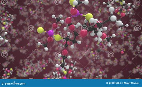 Molecule Of Malathion Conceptual Molecular Model Scientific Looping 3d Animation Stock Footage