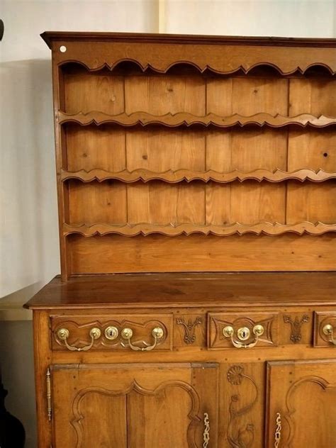 Proantic Grande Credenza Piattaia Doppio Corpo Francese Di Met