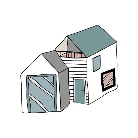 Premium Vector Hand Drawn Scandinavian House In Color In Doodle Style