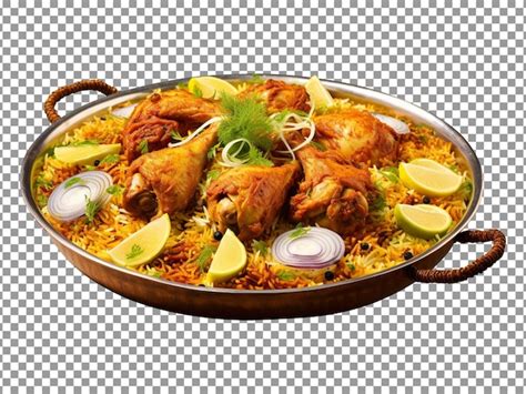 D Licieux Bol De Poulet Biryani Isol Sur Fond Transparent Psd Premium