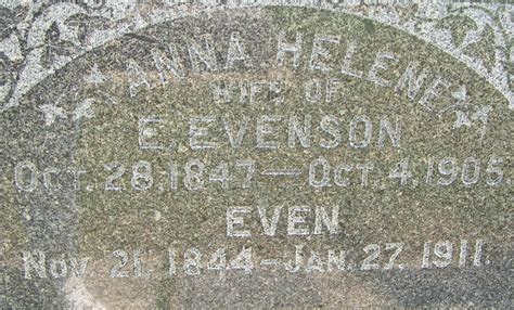 Even Evenson 1844 1911 Find A Grave Memorial