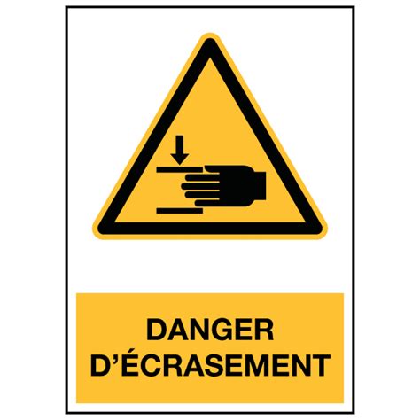 Panneau Danger d écrasement des Mains ISO 7010 W024 OZC Signalétique