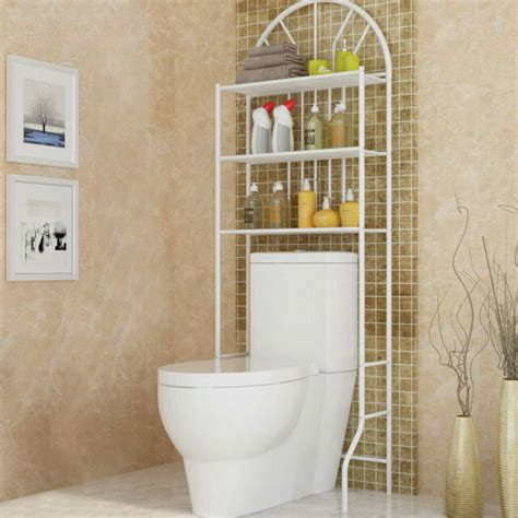 3Shelf Over The Toilet Bathroom Space Saver Metal Towel Storage Rack