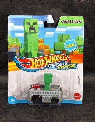 New Hot Wheels Racer Verse Minecraft Creeper Car In Hand