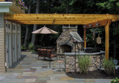 40 Best Patio Designs with Pergola and Fireplace - Covered Outdoor ... 
