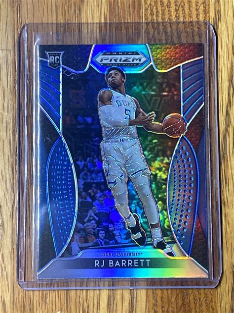 Panini Silver Blue Prizm Draft Picks Rookie Rj Barrett Duke