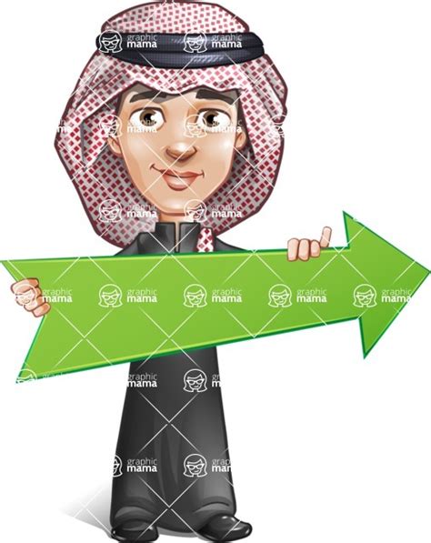 Young Muslim Man Cartoon Vector Character 112 Illustrations Arrow 2 Graphicmama