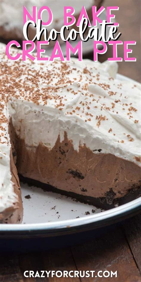 The BEST No Bake Chocolate Cream Pie Recipe In 2024 Chocolate Cream