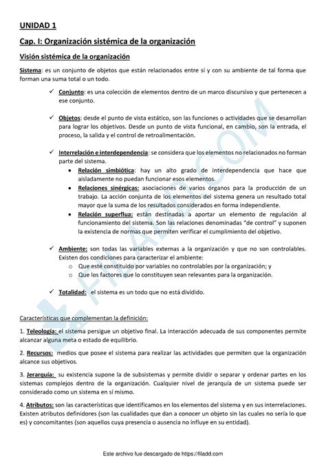 Resumen Parcial Dise O De Organizaciones Eficientes Unidad Cap