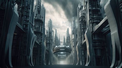 A futuristic city designed using Gothic architecture