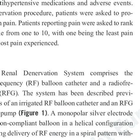 Oneshot™ Renal Denervation System The Oneshot™ Rf Balloon Catheter Download Scientific Diagram