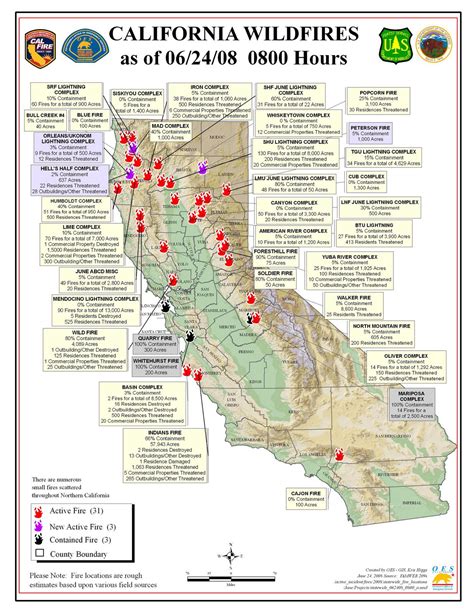 Map Of Current Fires In California Free Printable Southern - Map Of ...