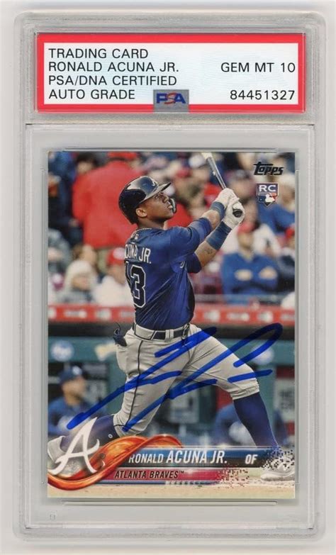 Amazon Ronald Acuna Jr Topps Autograph Rookie Card Psa