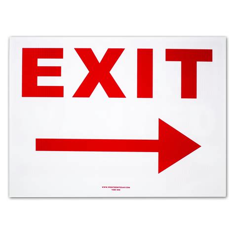 Cosco® Exit Sign With Glow In The Dark Text 8 X 12 Red