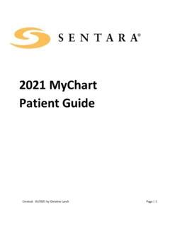 2021 MyChart Patient Guide - sentara.com | Sentara Healthcare | PDF4PRO