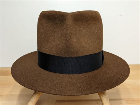 Adventurer Fedora Sable Chocolate Brown Fur Felt Fedora Brown Fedora Hat Mens Fedora Custom Men