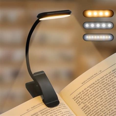 Gritin Lampe De Lecture Led Liseuse Clip Rechargeable Protection