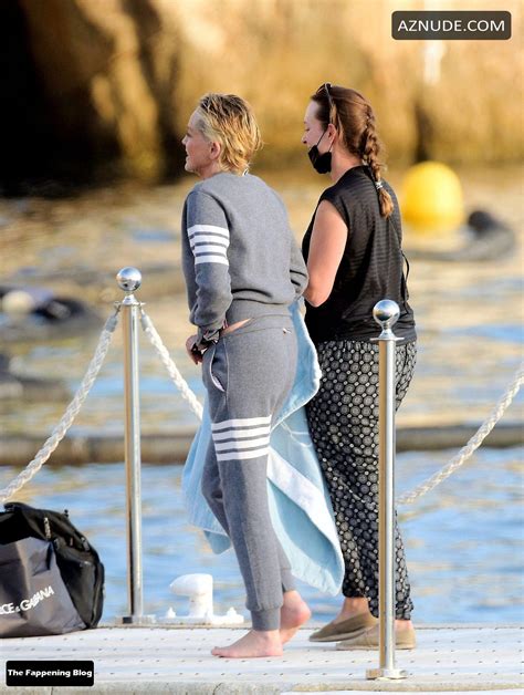 Sharon Stone Sexy Seen Flashing Her Nude Boobs In Antibes AZNude