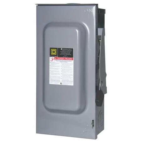 Square D 100 240VAC Single Throw Safety Switch 3P DU323RB Zoro