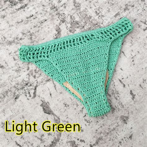 Sexy Crochet Bikini Cotton Hand Knitted Swimsuit Women Sexy Beach Wear