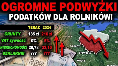 Rolnicy Najbardziej Ucierpi Na Podwy Kach Podatk W Nowe Stawki