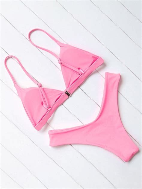 Emmiol Kostenloser Versand 2024 Push Up Mikro Bikini Set Rosa M Von