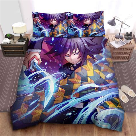 Demon Slayer Giyu Tomioka Digital Artwork Bed Sheets Duvet Cover ...